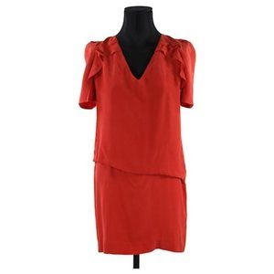 Maje Red 100% Silk Dress